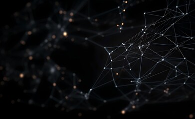 Poster - ai style background futuristic background image of ai neural nets thinking and generating ai. modern