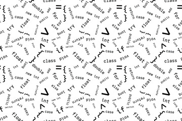 Isolated seamles vector pattern Cybersport Simple design Business concept Wrapping paper Typography Scrapbooking Cardmaking Modern profesion Commands in programming language Coding Hacker background