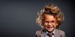 Children in a classic black suit. Business concept