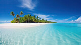 Fototapeta Kosmos - paradise tropical beach with turquoise ocean
