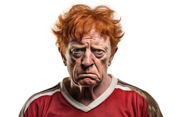 Poster - A picture of a man with red hair making a funny or silly face. This image can be used to convey emotions, humor, or expressions in various contexts.