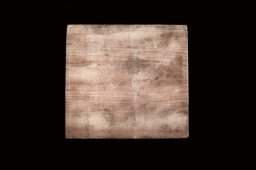 Wall Mural - Old wooden board isolated on black background. concept for halloween