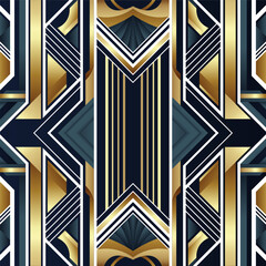 Wall Mural - Abstract art deco seamless pattern