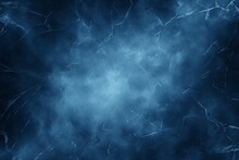 Ice Winter Background, Dark Hole, Cracks Grunge Texture Blue Wallpaper, Horror Scary Haunted Concept, Generative AI