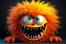 Cringe And Furry Cartoon Colorful Monster