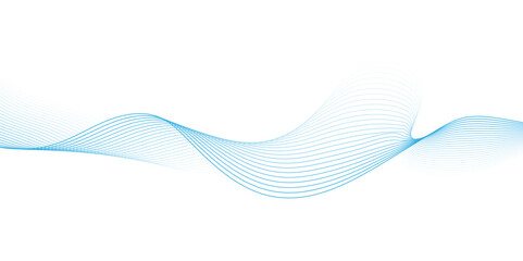 Aufkleber - Abstract wavy information technology smooth wave lines background. Design used for banner, presentation, web design, cover, web, flyer, card, poster, texture, slide, magazine, data visualization.