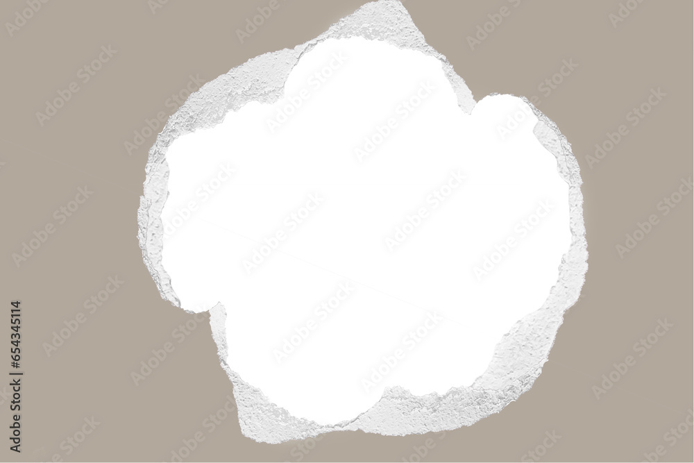 Ripped paper over on transparent background, ripped paper, hole torn ...