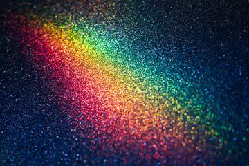 Wall Mural - defocused glitter texture background with rainbow bokeh lights on it