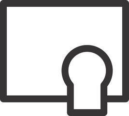 Fototapete - computer LED outline icon