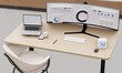 © RifaldiMuhammadSalim - Computer Desktop Laptop with 3D Illustration, SEO Data Analysis Web AI UI UX , KPI Metrics Progamming