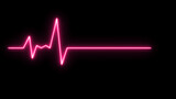 Fototapeta  - ECG heartbeat monitor, cardiogram heart pulse line wave. rose nion lyne.