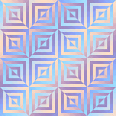 Poster - Geometric seamless abstract pattern in low poly style. Small squares regular pattern. Seamless gradient
