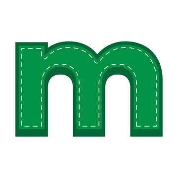 green sewing alphabet
