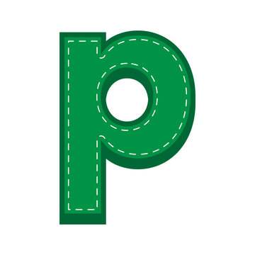 green sewing alphabet