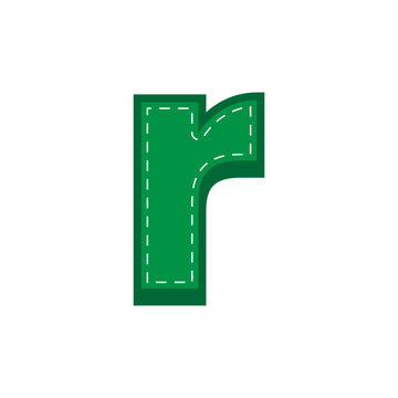 green sewing alphabet