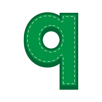 green sewing alphabet