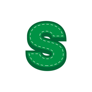 green sewing alphabet