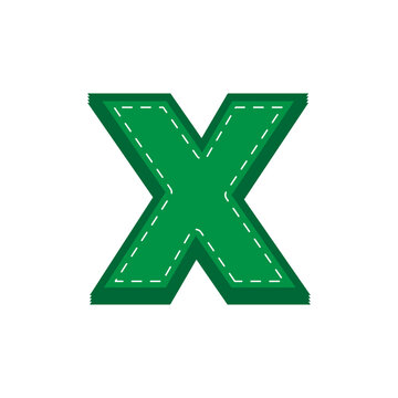 green sewing alphabet