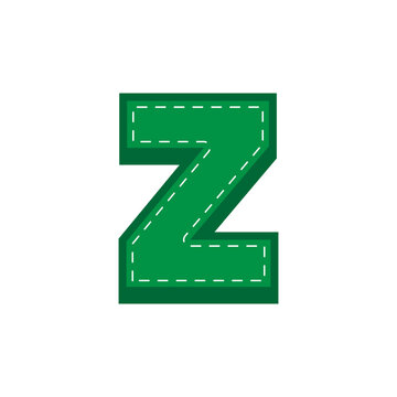 green sewing alphabet