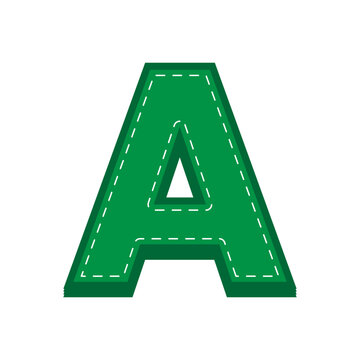 green sewing alphabet