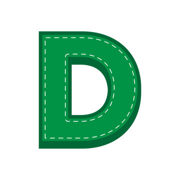 green sewing alphabet