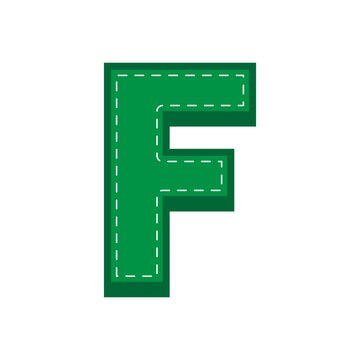 green sewing alphabet