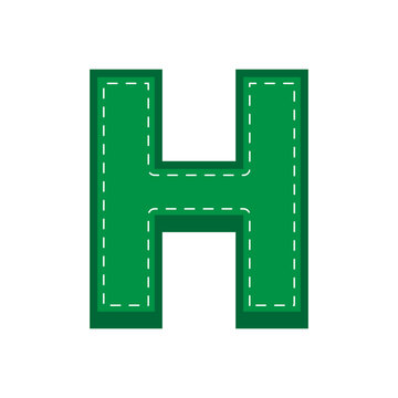 green sewing alphabet