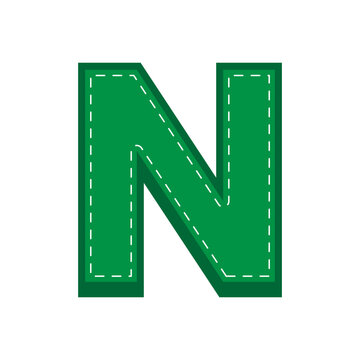 green sewing alphabet
