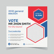 Vector Vote Election Camping Social Media Post Design
