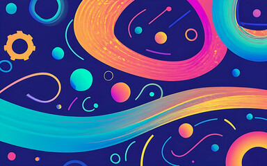 Fototapete - 3D abstract  abstract pattern backdrop shade of cool lighting dark contrast computer graphics generative ai for wallpaper