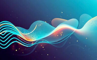 Fototapete - 3D abstract  abstract pattern backdrop shade of cool lighting dark contrast computer graphics generative ai for wallpaper