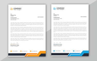 Wall Mural - modern creative & clean business style letterhead. modern and minimalist company business letterhead