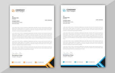 Wall Mural - modern creative & clean business style letterhead. modern and minimalist company business letterhead
