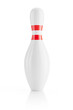 Bowling concept. White Bowling pin isolated on white
