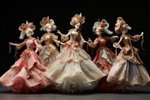 Chinese Folk Dance Perform At Theater, Dolls Dance, Ceramic, Puppet, Back Background, Theater, Traditional Dolls Dance, Classic Performance