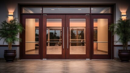 Elevate your designs with our set of modern doors. Crafted from solid wood and featuring double-glazed windows, these doors bring style and functionality to any architectural vision