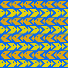 Vector Pattern Seamless Abstraction Of Fish Formed From Simple Geometric Planes