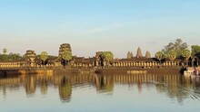 Angkor Wat, A Temple Complex In Honor Of The God Vishnu, Built In The Angkor Region, Siem Reap Province In Northern Cambodia