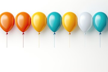 Canvas Print - white backdrop with balloons