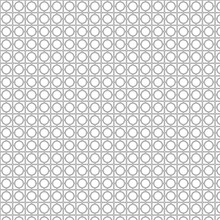 Black Line Interlocking Circles And Square Vector Seamless Background Pattern