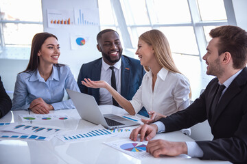 Wall Mural - Business people working