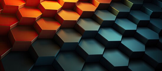 Poster - abstract background featuring hexagonal shapes