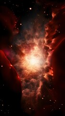 Wall Mural - against a backdrop of countless glittering stars, a majestic supernova explosion paints the vast emp
