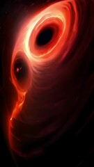 Wall Mural - an aweinspiring extraterrestrial spectacle fierce galactic jets erupting from a colossal black hole,