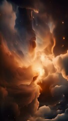 Wall Mural - in this breathtaking space image, galeforce stellar winds elegantly sweep through a nebula, forming 
