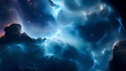 Wall Mural - an aweinspiring closeup of a vibrant nebula, courtesy of the hubble space telescope, revealing intri