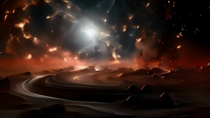 Wall Mural - the breathtaking interstellar shockwaves depicted in this image showcase the dramatic convergence of
