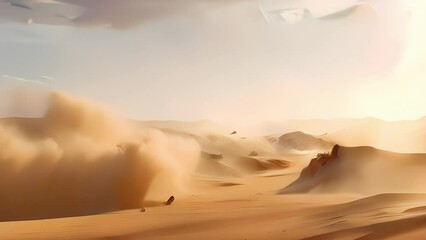 Wall Mural - torrential sands summons a massive sandstorm that spirals around the caster, apart foes with razorsh