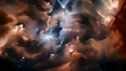 Wall Mural - in this stunning image, wisps of interstellar gas and dust create an intricate dance as the gravitat