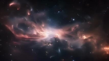 Wall Mural - in the vast expanse of the universe, a distant galaxy shines with an ethereal glow, contrasting agai